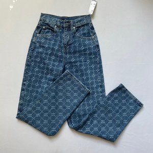 Urban Outfitters iets Frans Womens Jeans 25x31 Monogram Baggy Boyfriend Denim